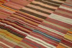 Anadolu Patchwork Turuncu Renk Pamuk Üzerine Yün El Dokuma Kilim-286x390 - Görsel 5