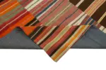 Anadolu Patchwork Turuncu Renk Pamuk Üzerine Yün El Dokuma Kilim-286x390 - Görsel 6
