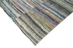 Chaput Patchwork Multi Renk Pamuk Üzerine Yün El Dokuma Kilim-280x355 - Görsel 4