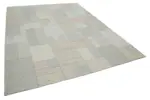 Chaput Patchwork Bej Renk Pamuk Üzerine Yün El Dokuma Kilim-316x408 - Görsel 2