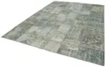 Patchwork Mavi Pamuk Üzerine Yün El Dokuma Kilim-250x350 - Görsel 3