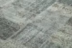 Patchwork Gri Pamuk Üzerine Yün El Dokuma Kilim-252x350 - Görsel 5