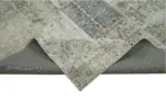Patchwork Gri Pamuk Üzerine Yün El Dokuma Kilim-252x350 - Görsel 6
