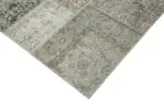 Patchwork Gri Pamuk Üzerine Yün El Dokuma Kilim-250x350 - Görsel 4