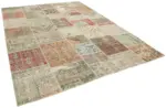 Patchwork Multi Pamuk Üzerine Yün El Dokuma Kilim-250x353 - Görsel 2