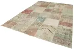 Patchwork Multi Pamuk Üzerine Yün El Dokuma Kilim-250x350 - Görsel 3