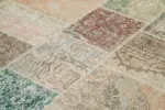 Patchwork Multi Pamuk Üzerine Yün El Dokuma Kilim-250x350 - Görsel 5