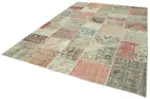 Patchwork Multi Pamuk Üzerine Yün El Dokuma Kilim-249x350 - Görsel 3