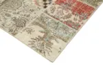 Patchwork Multi Pamuk Üzerine Yün El Dokuma Kilim-246x350 - Görsel 4