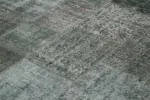 Patchwork Gri Pamuk Üzerine Yün El Dokuma Kilim-247x350 - Görsel 5
