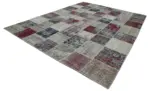 Patchwork Multi Pamuk Üzerine Yün El Dokuma Kilim-300x400 - Görsel 3