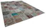 Patchwork Multi Pamuk Üzerine Yün El Dokuma Kilim-300x402 - Görsel 2