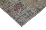 Patchwork Multi Pamuk Üzerine Yün El Dokuma Kilim-302x400 - Görsel 4