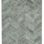 Patchwork Gri Pamuk Üzerine Yün El Dokuma Kilim-277x369