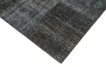 Patchwork Gri Pamuk Üzerine Yün El Dokuma Kilim-247x352 - Görsel 4