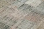 Patchwork Gri Pamuk Üzerine Yün El Dokuma Kilim-248x352 - Görsel 5