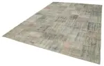 Patchwork Gri Pamuk Üzerine Yün El Dokuma Kilim-250x352 - Görsel 3