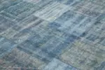 Patchwork Mavi Pamuk Üzerine Yün El Dokuma Kilim-248x348 - Görsel 5
