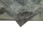 Patchwork Gri Pamuk Üzerine Yün El Dokuma Kilim-248x346 - Görsel 6