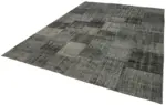 Patchwork Siyah Pamuk Üzerine Yün El Dokuma Kilim-256x353 - Görsel 3