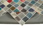 Patchwork Multi Pamuk Üzerine Yün El Dokuma Kilim-254x350 - Görsel 6