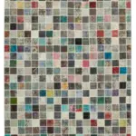 Patchwork Multi Pamuk Üzerine Yün El Dokuma Kilim-248x350