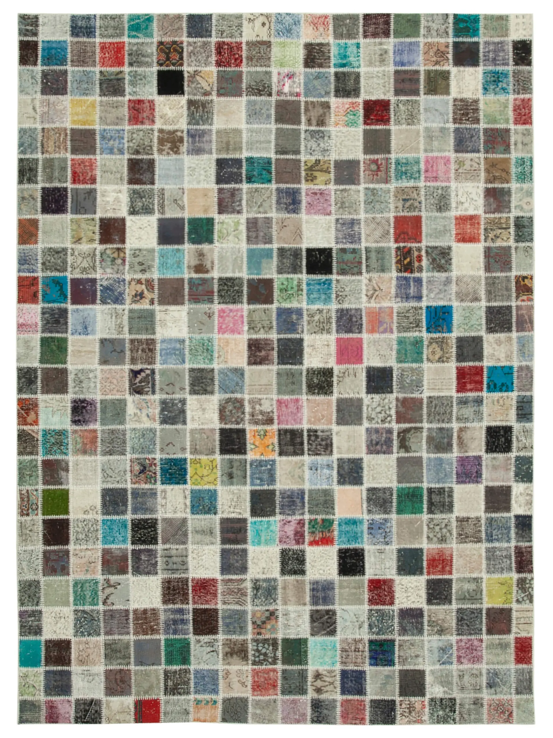 Rc_34863_0_Multicolor_Patchwork_Rugs Patchwork Multi Pamuk Üzerine Yün El Dokuma Kilim-248x350 - Görsel 1