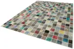 Patchwork Multi Pamuk Üzerine Yün El Dokuma Kilim-248x350 - Görsel 3