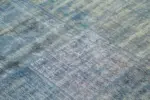 Patchwork Mavi Pamuk Üzerine Yün El Dokuma Kilim-244x298 - Görsel 5