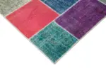 Patchwork Multi Pamuk Üzerine Yün El Dokuma Kilim-251x300 - Görsel 4