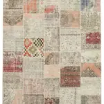 Patchwork Multi Pamuk Üzerine Yün El Dokuma Kilim-251x298