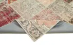 Patchwork Multi Pamuk Üzerine Yün El Dokuma Kilim-251x298 - Görsel 6
