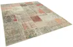 Patchwork Multi Pamuk Üzerine Yün El Dokuma Kilim-248x302 - Görsel 2