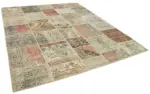 Patchwork Multi Pamuk Üzerine Yün El Dokuma Kilim-250x303 - Görsel 2