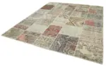 Patchwork Multi Pamuk Üzerine Yün El Dokuma Kilim-250x303 - Görsel 3