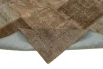 Patchwork Kahverengi Pamuk Üzerine Yün El Dokuma Kilim-238x304 - Görsel 6