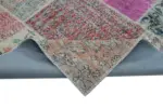 Patchwork Multi Pamuk Üzerine Yün El Dokuma Kilim-300x402 - Görsel 6