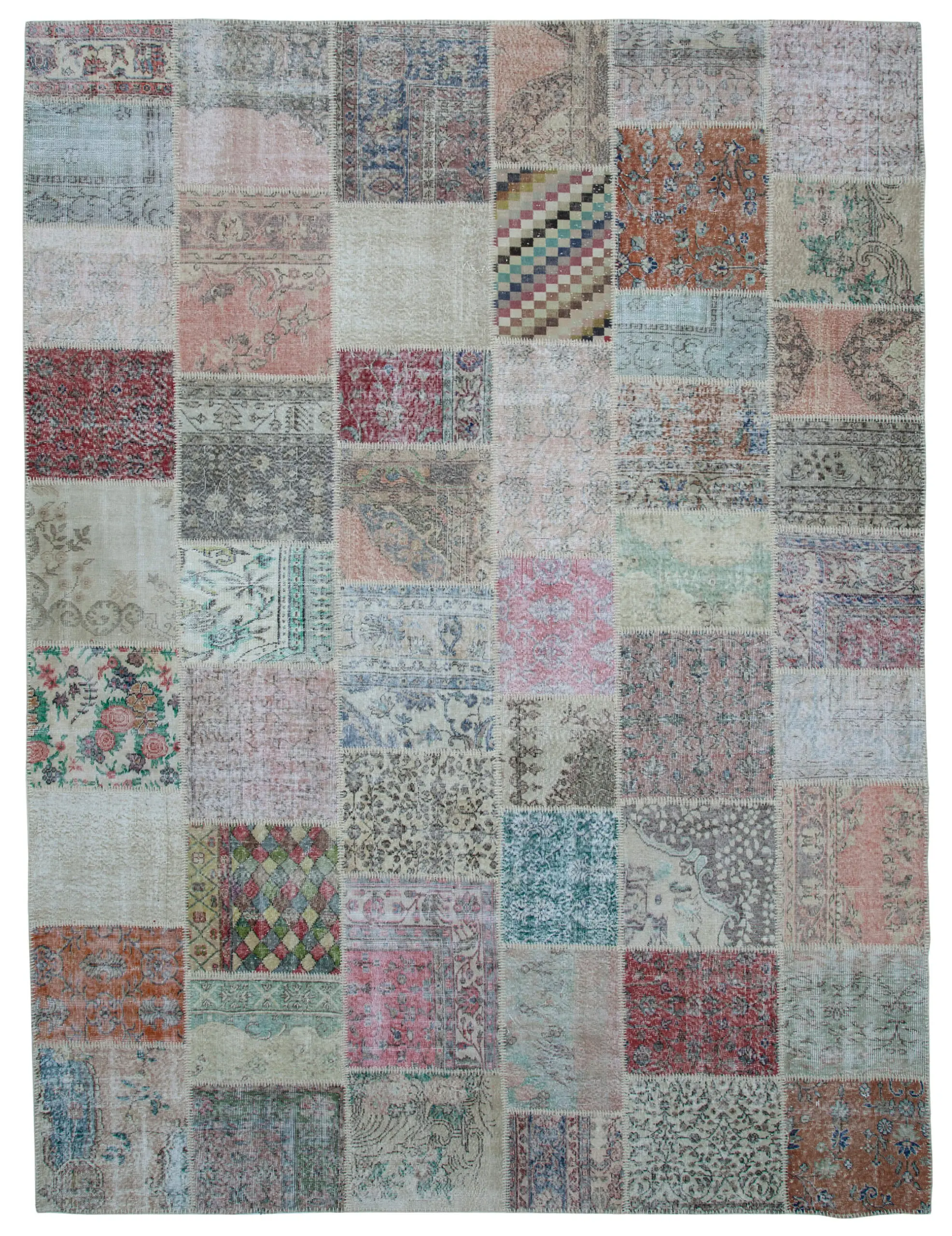 Rc_34989_0_Multicolor_Patchwork_Rugs Patchwork Multi Pamuk Üzerine Yün El Dokuma Kilim-300x402 - Görsel 1