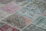Patchwork Multi Pamuk Üzerine Yün El Dokuma Kilim-300x402 - Görsel 5