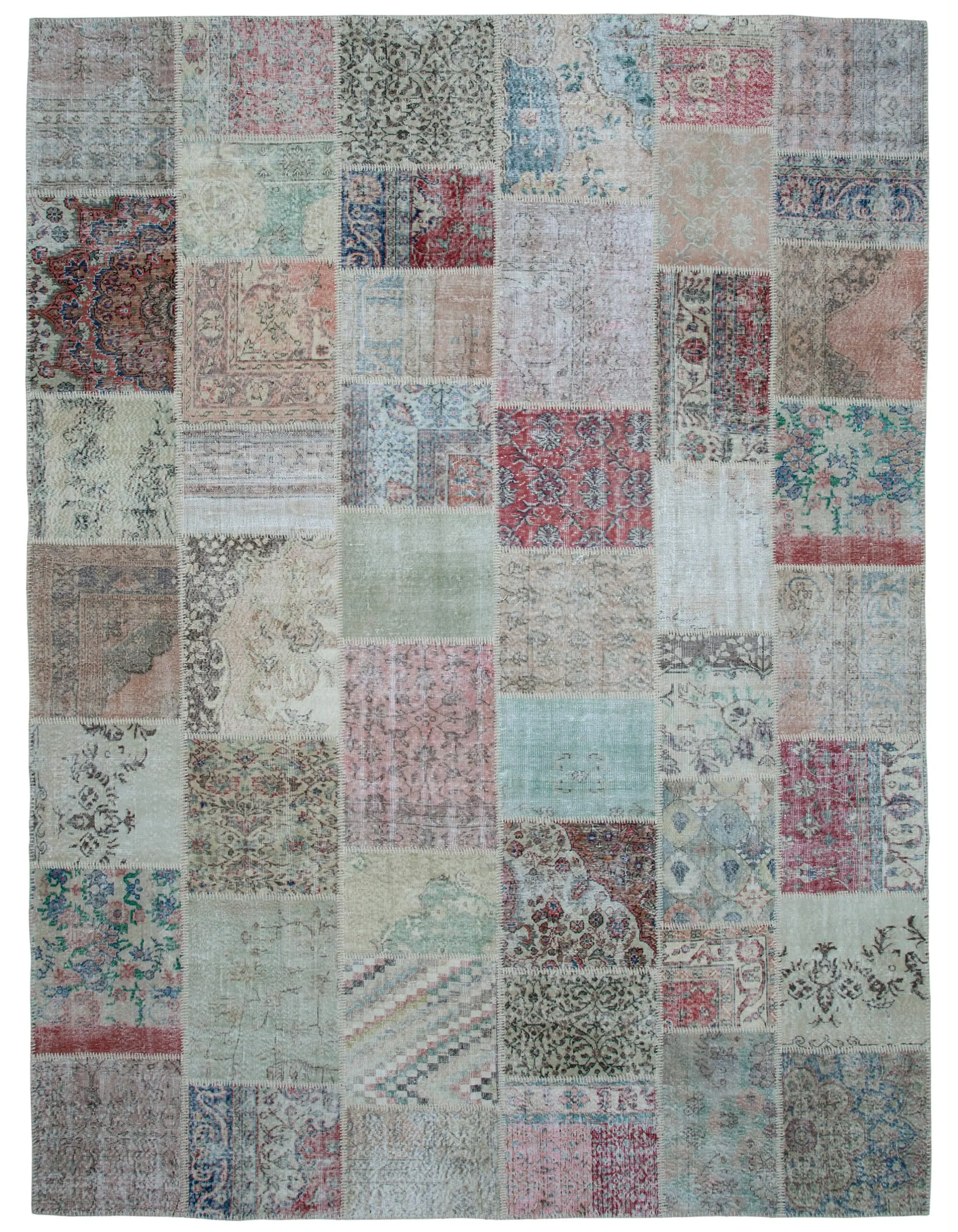 Rc_34992_0_Multicolor_Patchwork_Rugs Patchwork Multi Pamuk Üzerine Yün El Dokuma Kilim-300x403 - Görsel 1