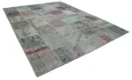 Patchwork Multi Pamuk Üzerine Yün El Dokuma Kilim-300x403 - Görsel 2