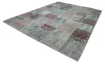 Patchwork Multi Pamuk Üzerine Yün El Dokuma Kilim-300x403 - Görsel 3