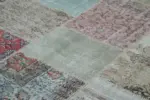 Patchwork Multi Pamuk Üzerine Yün El Dokuma Kilim-300x403 - Görsel 5