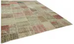 Patchwork Multi Pamuk Üzerine Yün El Dokuma Kilim-302x401 - Görsel 2