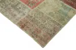 Patchwork Multi Pamuk Üzerine Yün El Dokuma Kilim-302x401 - Görsel 4