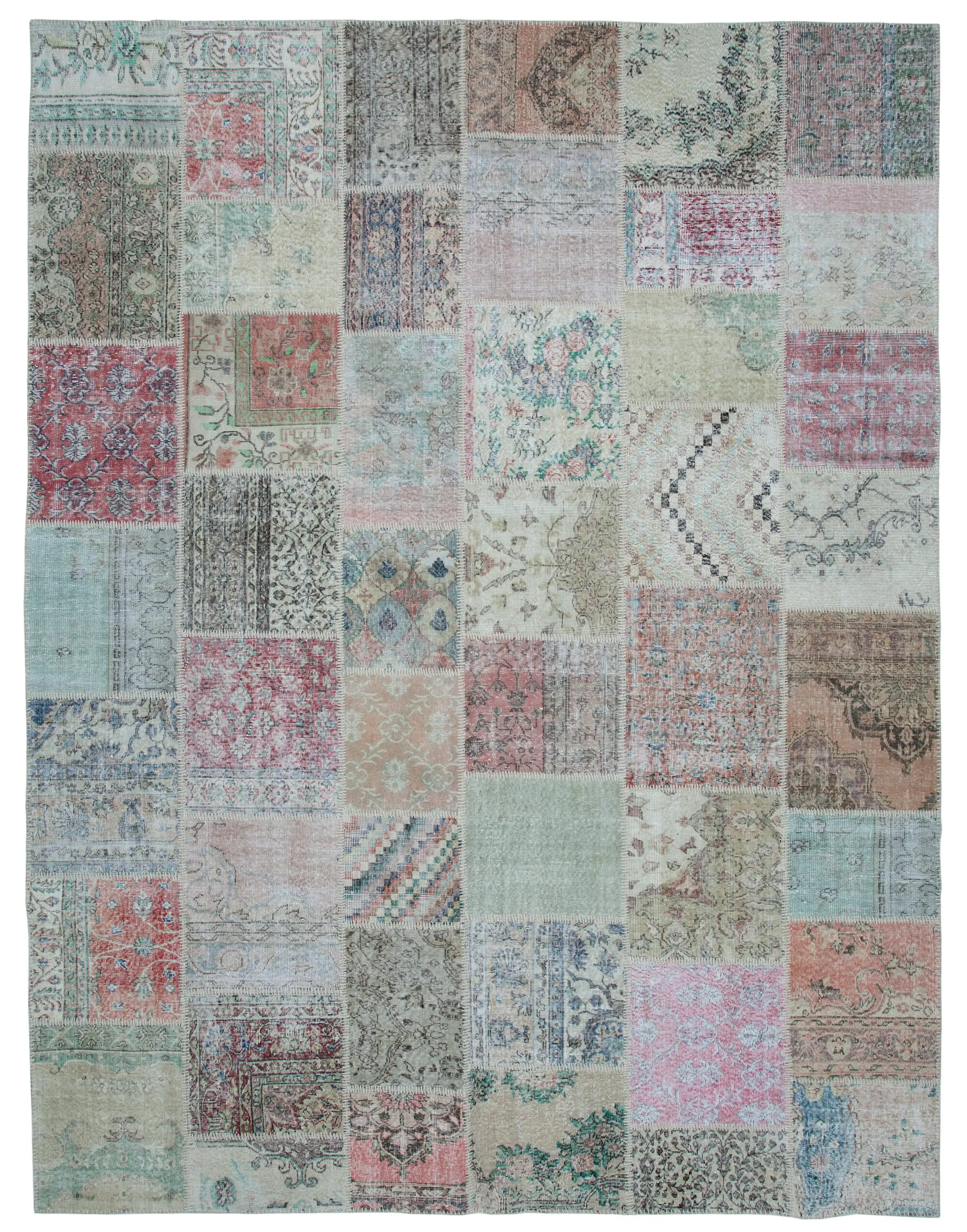 Rc_34996_0_Multicolor_Patchwork_Rugs Patchwork Multi Pamuk Üzerine Yün El Dokuma Kilim-300x400 - Görsel 1