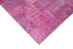 Patchwork Pembe Pamuk Üzerine Yün El Dokuma Kilim-250x350 - Görsel 4