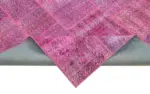 Patchwork Pembe Pamuk Üzerine Yün El Dokuma Kilim-250x350 - Görsel 6