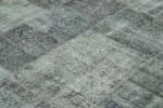 Patchwork Gri Pamuk Üzerine Yün El Dokuma Kilim-250x350 - Görsel 5