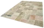 Patchwork Bej Pamuk Üzerine Yün El Dokuma Kilim-241x350 - Görsel 3